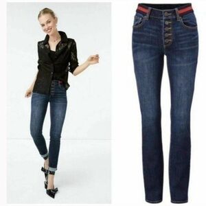 Cabi Button Fly Skinny Jeans Dark Wash Denim Size 2